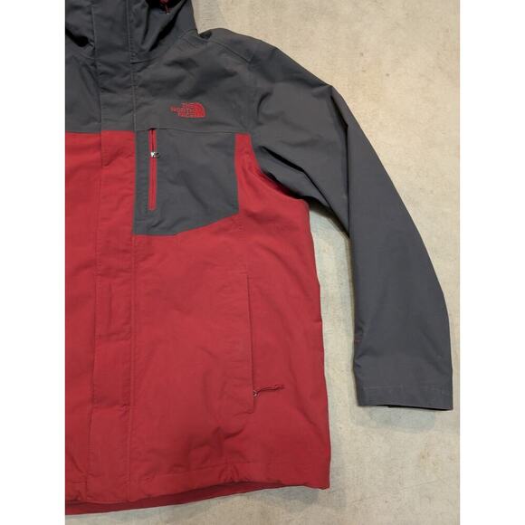The North Face Atlas Triclimate Jacket Mens L Red Gray Hooded Fleece Liner - Picture 4 of 14